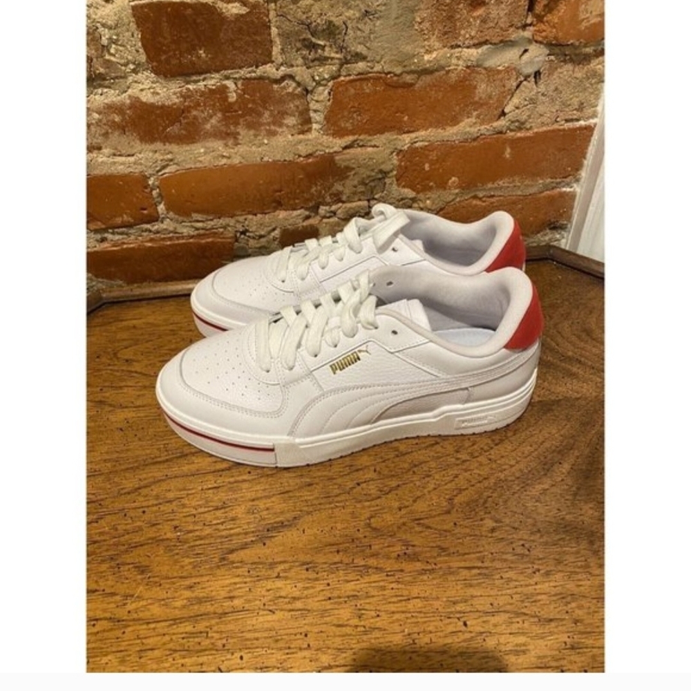 PUMA CA PRO HERITAGE TRAINER 375811-02 WHITE/RED MEN'S ATHLETIC CASUAL SHOES - Picture 2 of 5